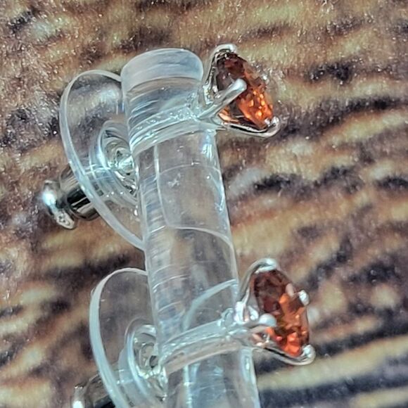 Mozambique Garnet and Australian Black Tourmaline Earrings - Picture 3 of 16